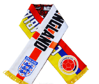 Шарф болельщика 1/8 финала Колумбия-Англия 03.07 Москва, "Спартак"