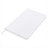 Бизнес-блокнот FUNKY SNOW, 130*210 мм, белый с оранжевым форзацем, мягкая обложка, блок в точку