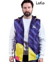 Жилет Драйвер с капюшоном унисекс, с полной запечаткой Жилет Драйвер с капюшоном унисекс, с полной запечаткой