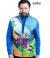 Жилет Портер Лайт со стежкой унисекс, с полной запечаткой Жилет Портер Лайт со стежкой унисекс, с полной запечаткой