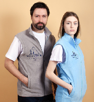 Жилет Браво флисовый без капюшона унисекс, однотонный Жилет Браво флисовый без капюшона унисекс, однотонный