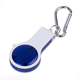 Брелок FLOYKIN со свистком, фонариком, светоотражателем  на карабине, синий с белым, 3,7х6,7х1,5см Брелок FLOYKIN со свистком, фонариком, светоотражателем  на карабине, синий с белым, 3,7х6,7х1,5см