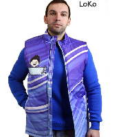 Жилет Детройт на синтепоне унисекс, с полной запечаткой Жилет Детройт на синтепоне унисекс, с полной запечаткой