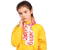 Шарф однослойный детский 10х100 см, с полной запечаткой