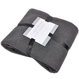 Плед "МЕЛАНЖ" , серый,  130х150 см; меланж 260 гр,  вышивка