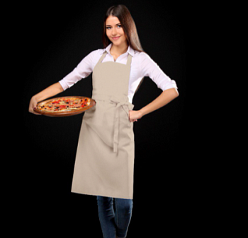 Фартук Эспрессо с шейной лямкой, однотонный